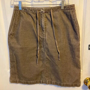 Eddies Bauer 100% Cotton Corduroy Short Skirt Women Size 6 Pockets